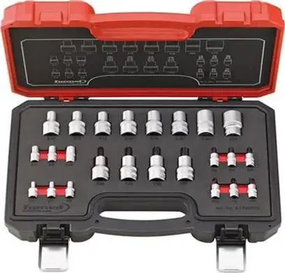 Sada nástrčné kľúče 1/4" a 1/2" T10 do T55 a E4 do E24 24 ks. FORMAT (EDE61290950)