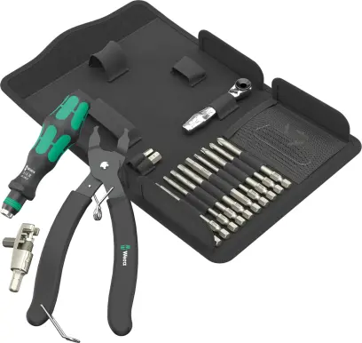 Wera 136042 Náradie pre cyklodielňu vrátane nitovača reťaze 9532 (Sada 20 dielov) (W05136042001)