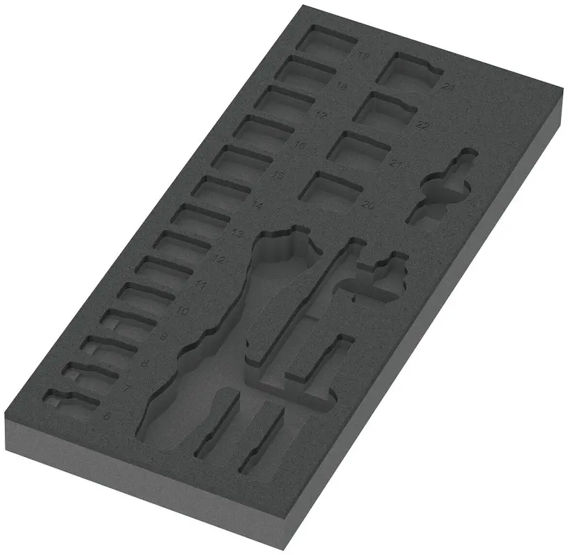 Wera 137321 Náraďový modul - penová vložka 9821 pre set račňovej sady 8000 B Zyklop 3/8". Bez náradia (W05137321001)