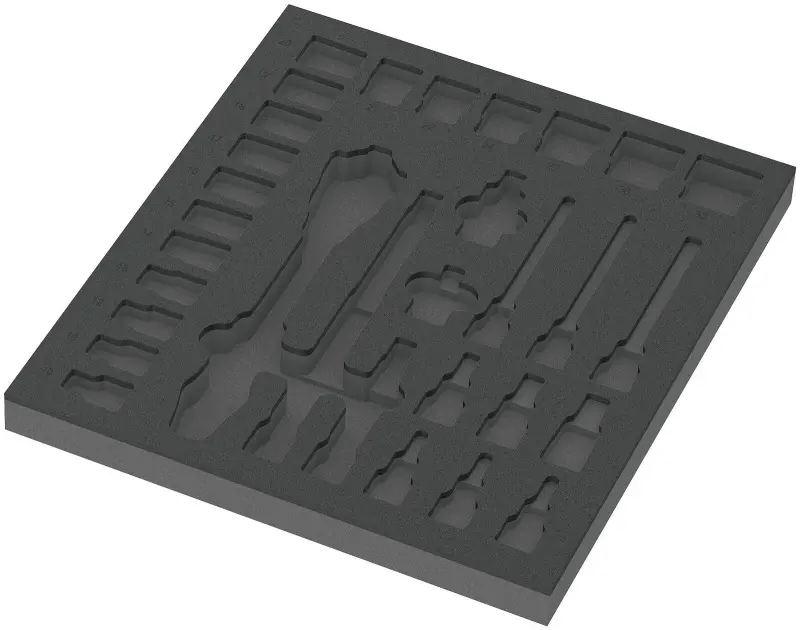 Wera 137322 Náraďový modul - penová vložka 9822 pre set račňovej sady 8000 C Zyklop 1/2". Bez náradia (W05137322001)