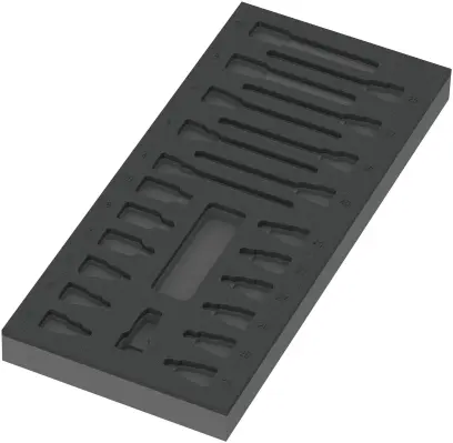Wera 137323 Náraďový modul - penová vložka 9823 pre set bitových hlavíc Zyklop B 3/8". Bez náradia (W05137323001)