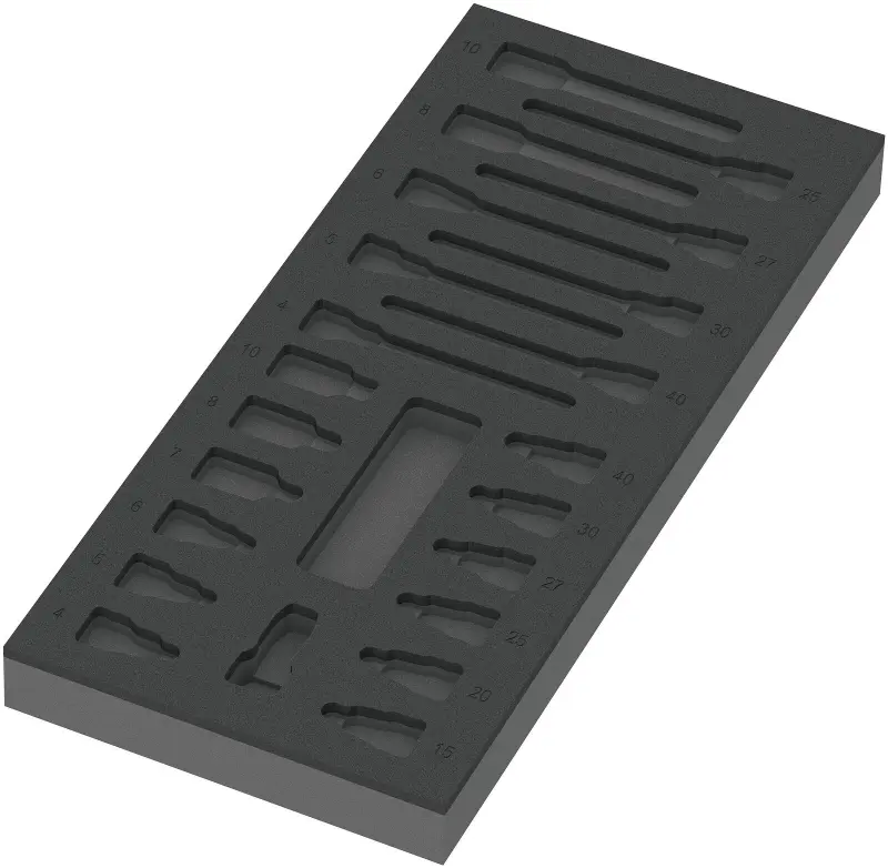 Wera 137323 Náraďový modul - penová vložka 9823 pre set bitových hlavíc Zyklop B 3/8". Bez náradia (W05137323001)