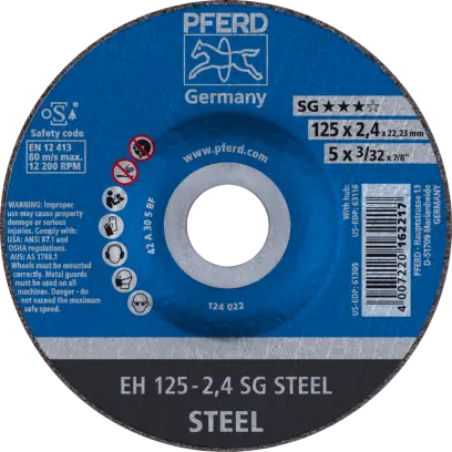 EH 125-2,4 A30 S SG/22,2  KOTOUČ ŘEZNÝ A S SG-ELAS (PF4007220162217)
