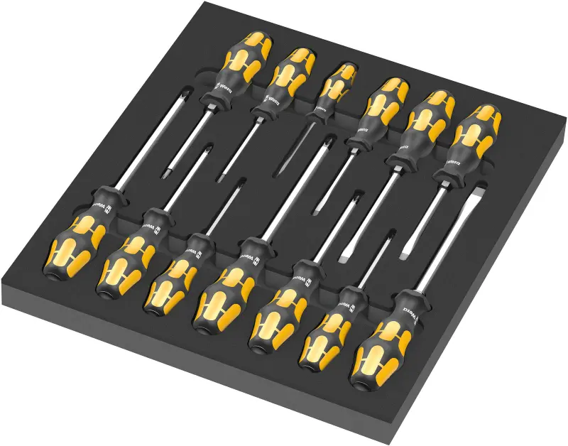 Wera 150105 Náraďový modul - penová vložka 9714 s sekacími skrutkovačmi Kraftform Plus. Set 1 (W05150105001)