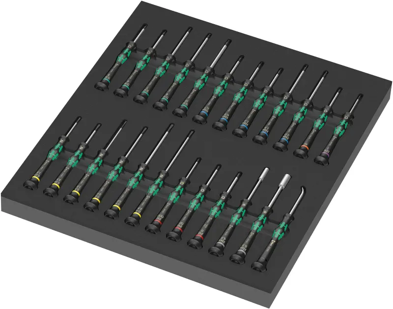 Wera 150106 Náraďový modul - penová vložka 9715 Skrutkovače Kraftform Micro. Set 1 (Sada 24 dielov) (W05150106001)