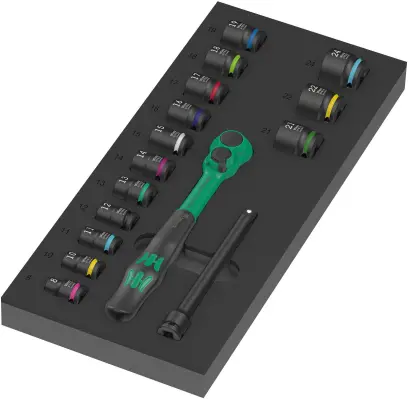 Wera 150114 Náraďový modul - penová vložka 9724 s gola sadou 3/8" 8010 B Zyklop Comfort Set 1 (Sada 16 dielov) (W05150114001)
