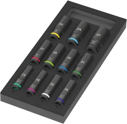 Wera 150115 Náraďový modul - penová vložka 9725 Nástrčné hlavice 1/2" Impaktor Deep Zyklop C. Set 1 (Sada 11 dielov) (W05150115001)