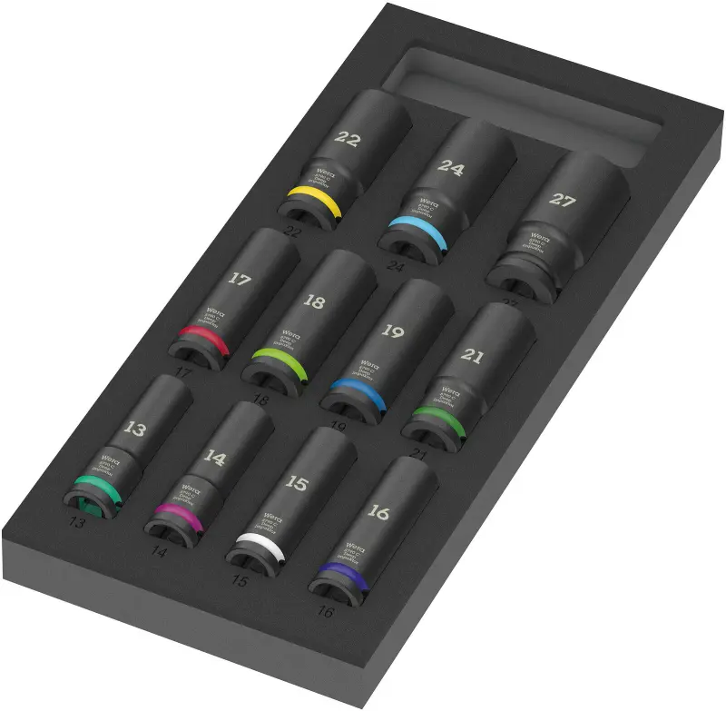 Wera 150115 Náraďový modul - penová vložka 9725 Nástrčné hlavice 1/2" Impaktor Deep Zyklop C. Set 1 (Sada 11 dielov) (W05150115001)