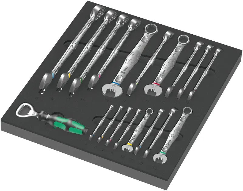 Wera 150121 Kľúče Joker 6003 6 ÷ 24 mm typ 9731 v penovej vložke, Set 1 (Sada 19 dielov) (W05150121001)