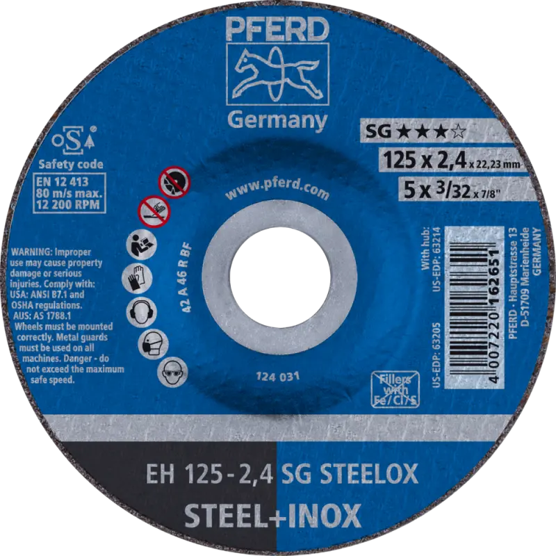EH 125-2,4 A46 R SG-INOX/22,2  KOTOUČ ŘEZNÝ A R SG (PF4007220162651)