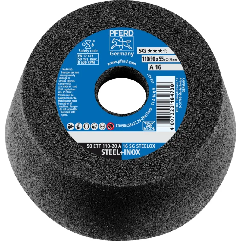 Hrncový brusný kotouč 50 ETT 110-20 A16 Q. PFERD - SG-ELASTIC (PF4007220164730)