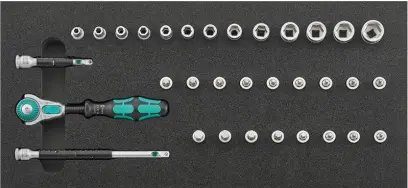 Modul s nářadím 1/3 nástr čné klíče 1/4" Zyklop s p řidržovací funkcí Wera