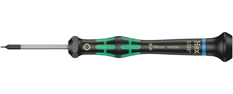 Wera 345284 Skrutkovač šesťhranný 0,028"x40 mm na použitie v elektronike Kraftform Micro typ 2054, palcový (W05345284001)