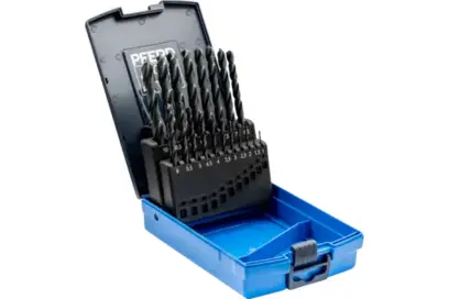 Špirálové vrtáky 1 ÷ 10 mm Pferd SET SPB DIN 338 HSSG N OCEĽ (Sada 19 ks) (PF4007220168172)
