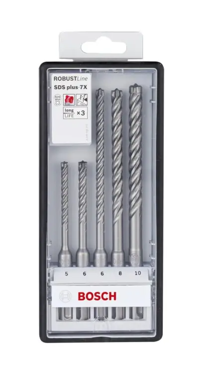 Príklepové vrtáky 5 ÷ 10 mm Bosch 1273.9005 SDS-plus (Sada 5 dielov) (EDE12739005)
