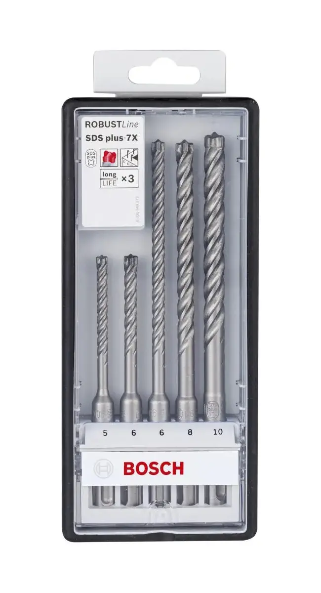 Príklepové vrtáky 5 ÷ 10 mm Bosch 1273.9005 SDS-plus (Sada 5 dielov) (EDE12739005)