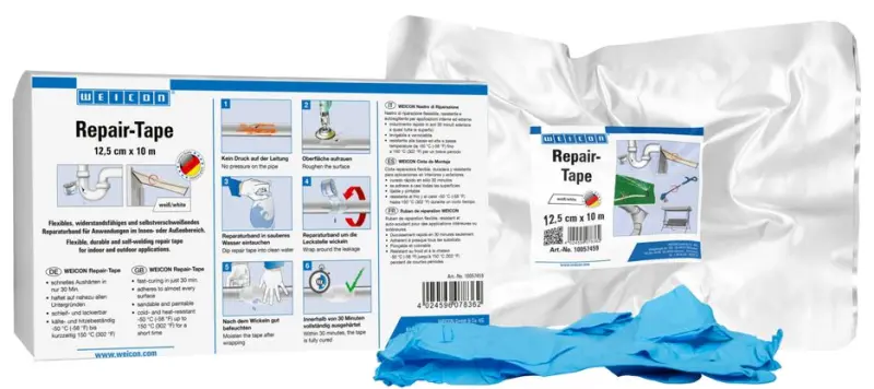 Odolná a samolepicí opravná páska Weicon, velikost 12,5x1000 cm, bílá (WEI10057459)