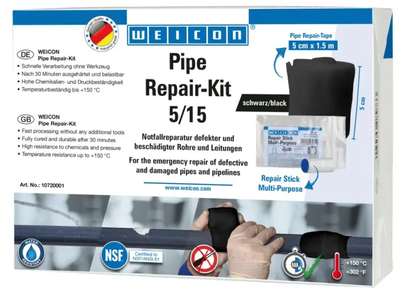 Opravárenská sada na potrubí Weicon Pipe Repair-Kit 5/15, černá (WEI10067737)