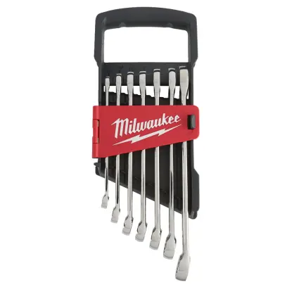 Očkoploché klíče 10 ÷ 17 mm MAX BITE™ Milwaukee 4932464257, vyhnuté. Sada 7 dílů v pořadači (MI4932464257)