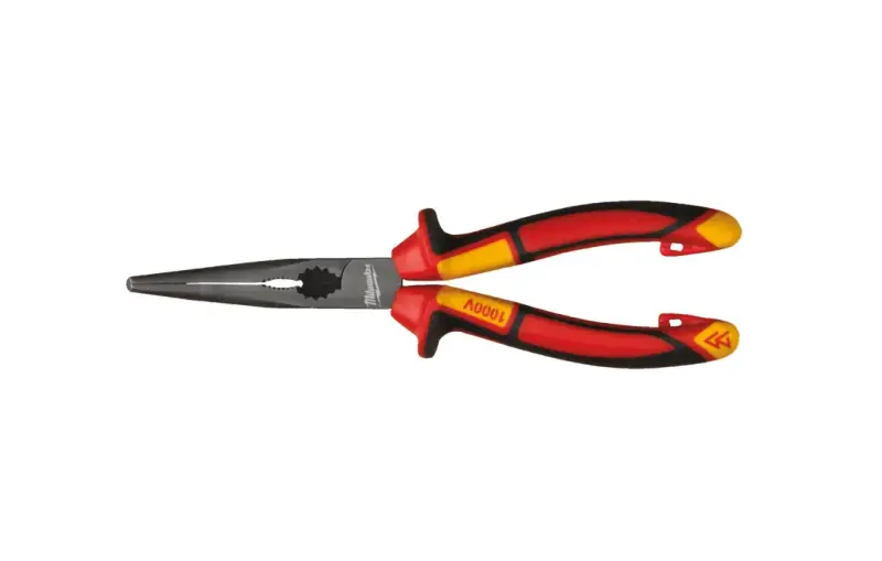 Telefónne zaguľatené kliešte 205 mm zahnuté 45° Milwaukee VDE (DIN EN 60900) (MI4932464565)