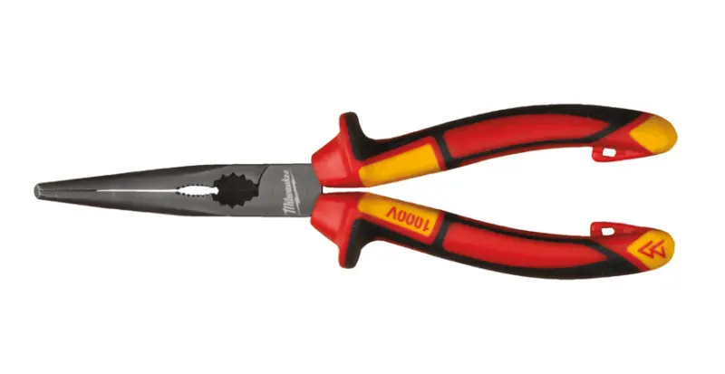 Telefonní zakulacené kleště 205 mm zahnuté 45° Milwaukee VDE (DIN EN 60900) (MI4932464565)