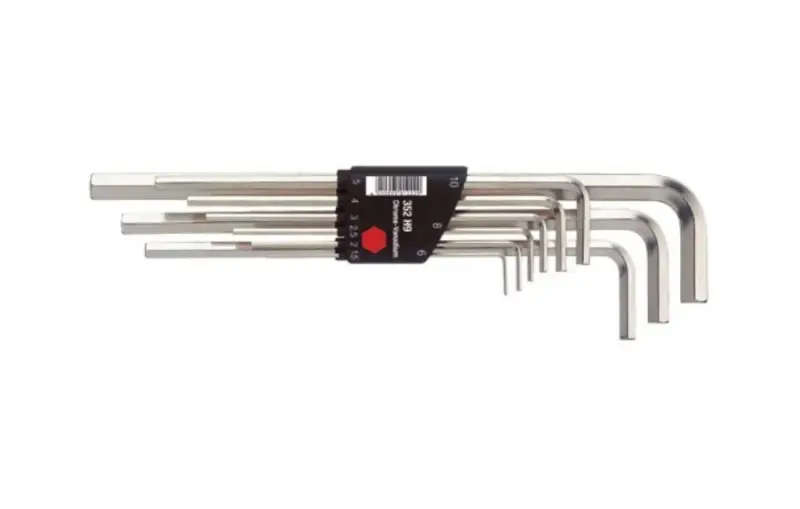 Zástrčné šesťhranné kľúče (inbus) Wiha 1,5 ÷ 10 mm, typ 352 H9 - 9 dielov (WIHA 01222)