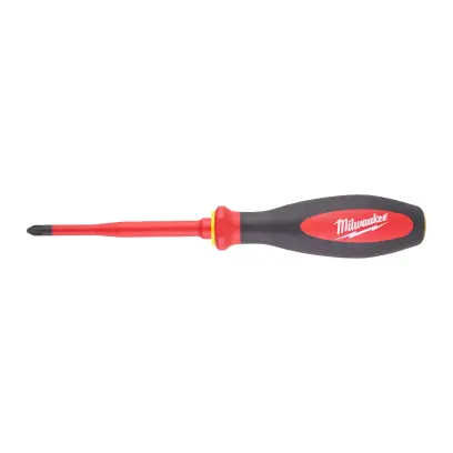 Elektrikářský šroubovák PH 2 x 100 mm Milwaukee VDE slim pro práce pod napětím 1000 V (MI4932471449)