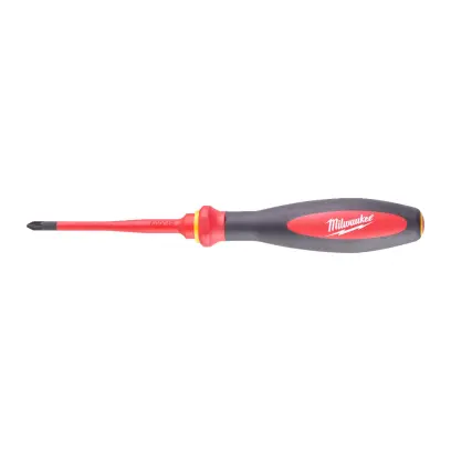 Elektrikářský šroubovák PZ 1 x 80 mm Milwaukee VDE slim pro práce pod napětím 1000 V (MI4932471450)