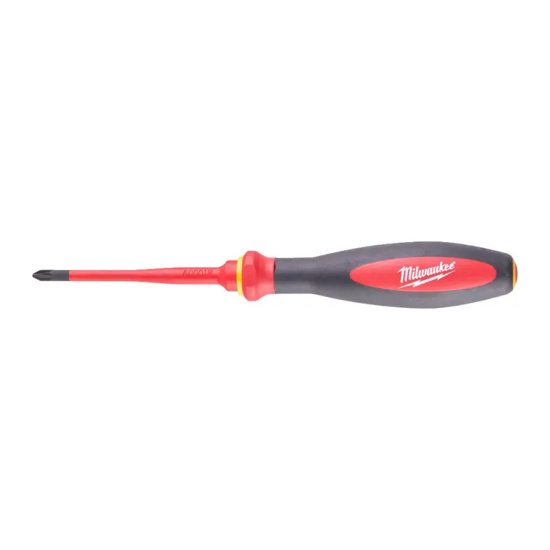 Elektrikářský šroubovák PZ 1 x 80 mm Milwaukee VDE slim pro práce pod napětím 1000 V (MI4932471450)