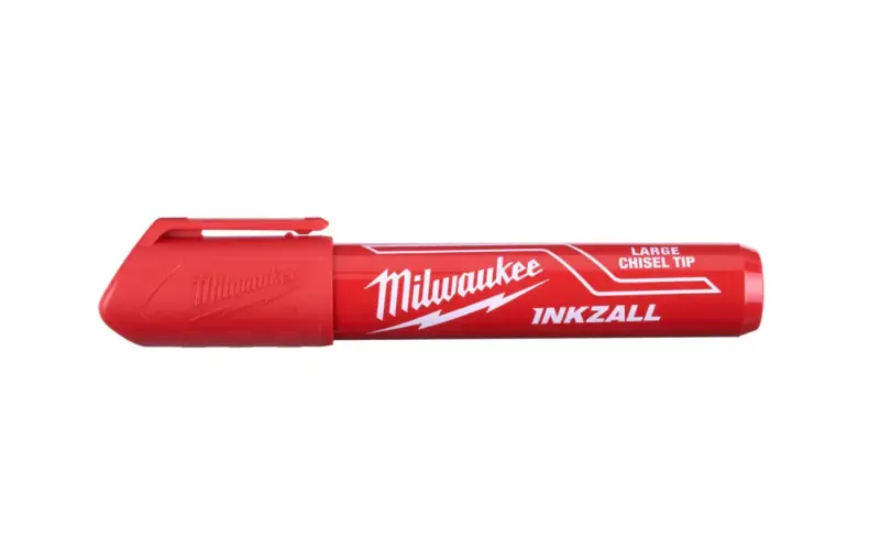 Značkovač Milwaukee INKZALL plochý hrot, červený - špička 6,2 mm (L) (MI4932471556)