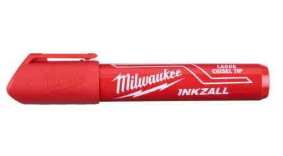 Značkovač Milwaukee INKZALL plochý hrot, červený - špička 6,2 mm (L) (MI4932471556)