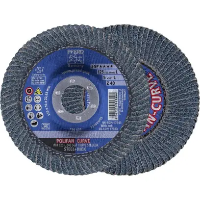 Lamelové brusné kotouče Pferd PFR 125-L Z40 SGP CURVE STEELOX (2 ks) (PF4007220229903)