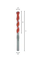 Viacúčelový vrták pr. 8 mm Alpen Profi Multicut, krátke prevedenie (ALPEN0017200800100)