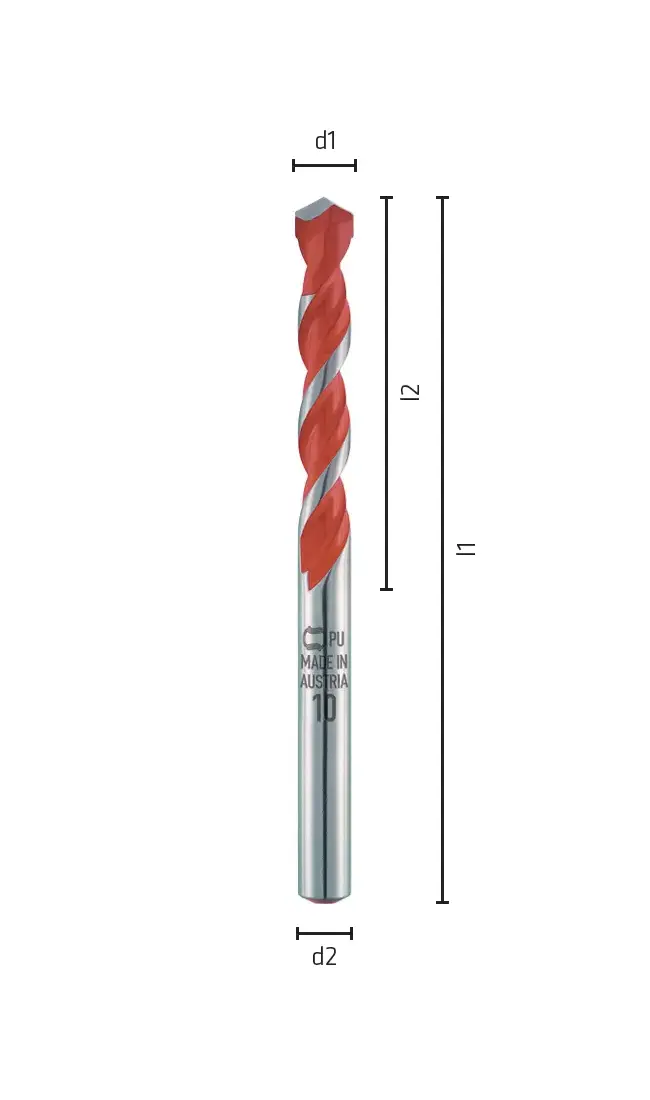 Viacúčelový vrták pr. 10 mm Alpen Profi Multicut, krátke prevedenie (ALPEN0017201000100)