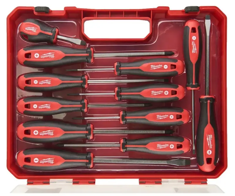 Šroubováky Milwaukee Tri-lobe (PH, PZ a SL) - Sada 12 dílů (MI4932472003)