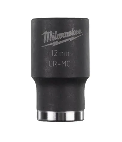 Nástrčná průmyslová hlavice 1/2" Milwaukee Shockwave™ Impact Duty 12 mm, prodloužená, rázová (MI4932478037)