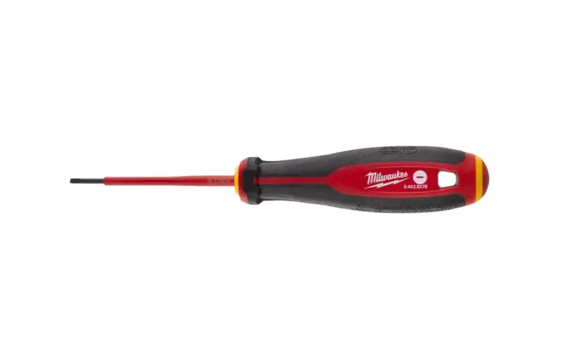Skrutkovač pre elektrikárov PL 0,4 x 2,5 x 75 Milwaukee VDE slim Tri-Lobee na prácu pod 1000 V (MI4932478712)
