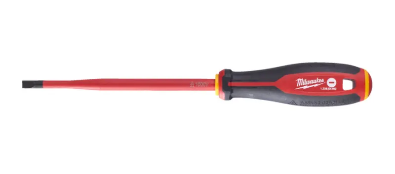 Elektrikářský šroubovák PL 1.2 x 6.5 x 150 Milwaukee VDE slim Tri-Lobe pro práce pod napětím 1000 V (MI4932478717)