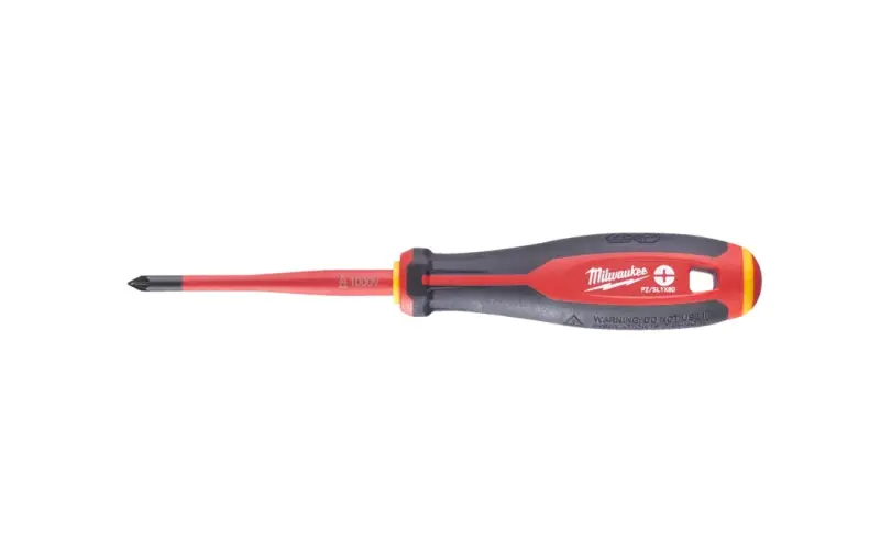 Milwaukee VDE tenký trojlaločný skrutkovač pre elektrikárov PZ/SL 1 x 80 na prácu pod 1000 V (MI4932478735)