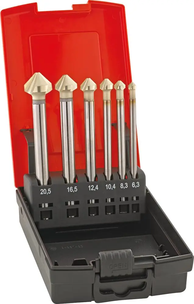 Sada kuželových záhlubník ů HSSE DIN335 6,3-20,5 mm 90° tvar C DUO+ dlouhý F ORMAT GT