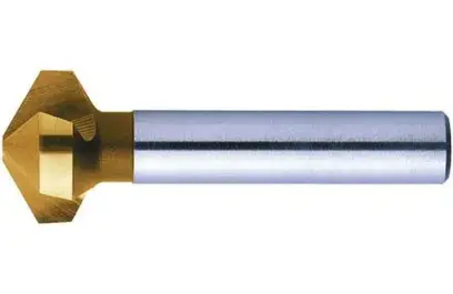 Kužeľový a odihlovací záhlbník HSS pr. 6,3 mm, 120° Format 7414660630, valcová stopka, povlakované TiN (EDE14660630)