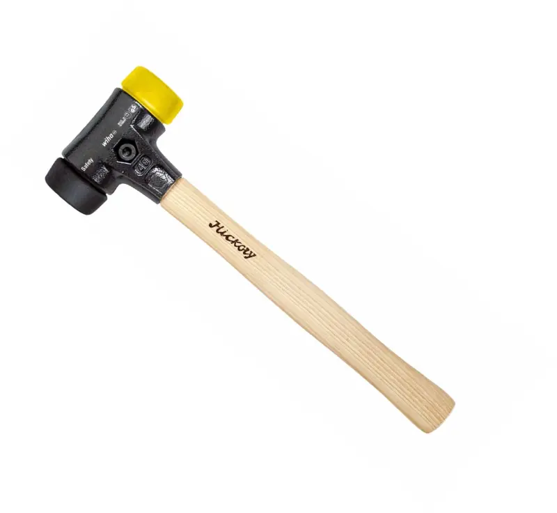 Palička Safety 325 mm Wiha typ 832-35, hickory rukojeť (hlava černá/žlutá: středně měkká/středně tvrdá) (WIHA26435)