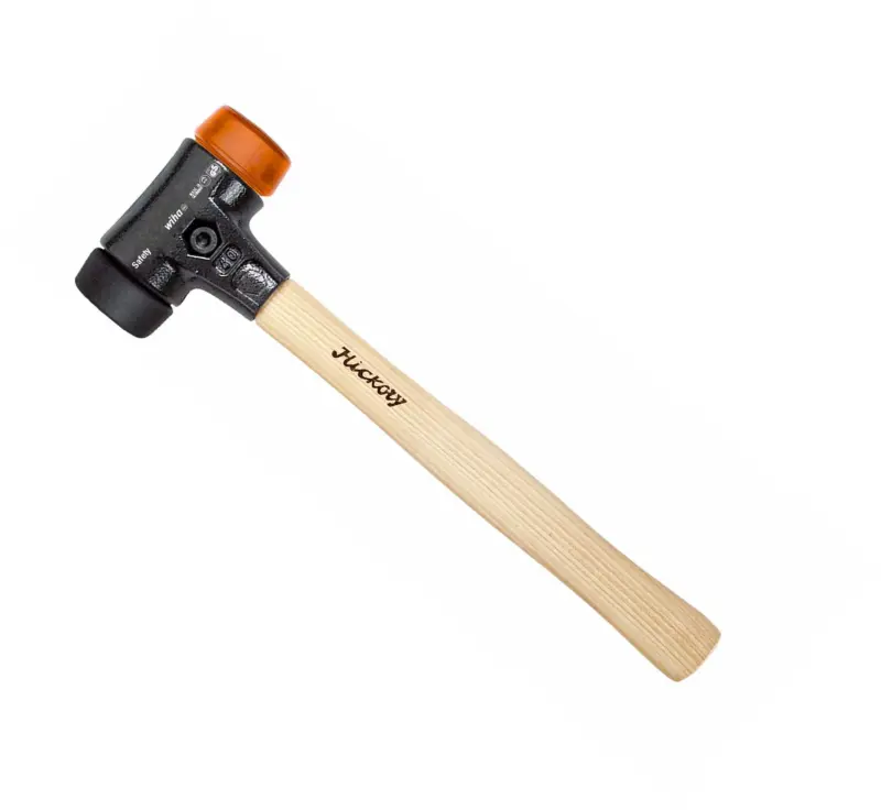 Palička Safety 360 mm Wiha typ 832-38, hickory rukojeť (hlava černá/oranžová: středně měkká/tvrdá) (WIHA26613)