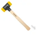 Palička Safety 290 mm Wiha typ 832-55, hickory rukoväť (hlava - žltá/žltá: stredne tvrdá/stredne tvrdá) (WIHA26640)