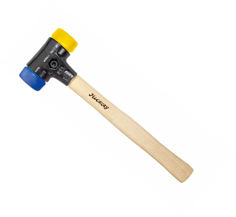 Palička Safety 360 mm Wiha typ 832-15, hickory rukojeť (hlava modrá/žlutá: měkká/středně tvrdá) (WIHA26655)