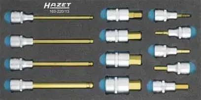 Modul pro nástroje 163-220/13 Adaptér-bity 1/2 ", TiN povlak, 13 kusov, modul 1/3 (EDE63100130)
