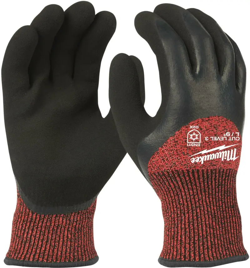 Pracovní rukavice zimní Milwaukee WINTER CUT, ochrana proti proříznutí C, velikost 7 (S), 1 pár, 4932479707