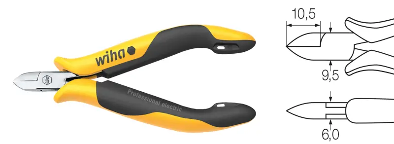 WIHA Z 43 1 115 04SB-Elek.-Seitenschn.,Form1 115mm (WIHA27447)