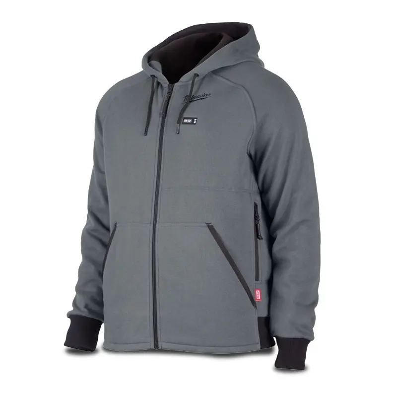 Aku vyhřívaná mikina s kapucí Milwaukee M12 HHGREY4-0 (XXL) šedá, bez Aku, 4932480070
