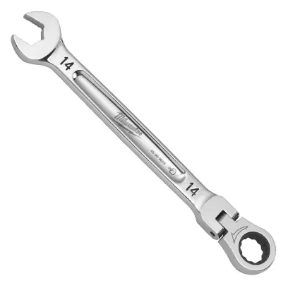 Račňový očkoplochý kľúč Milwaukee 14 mm MAX BITE, otočná hlava 180°, 4932480187